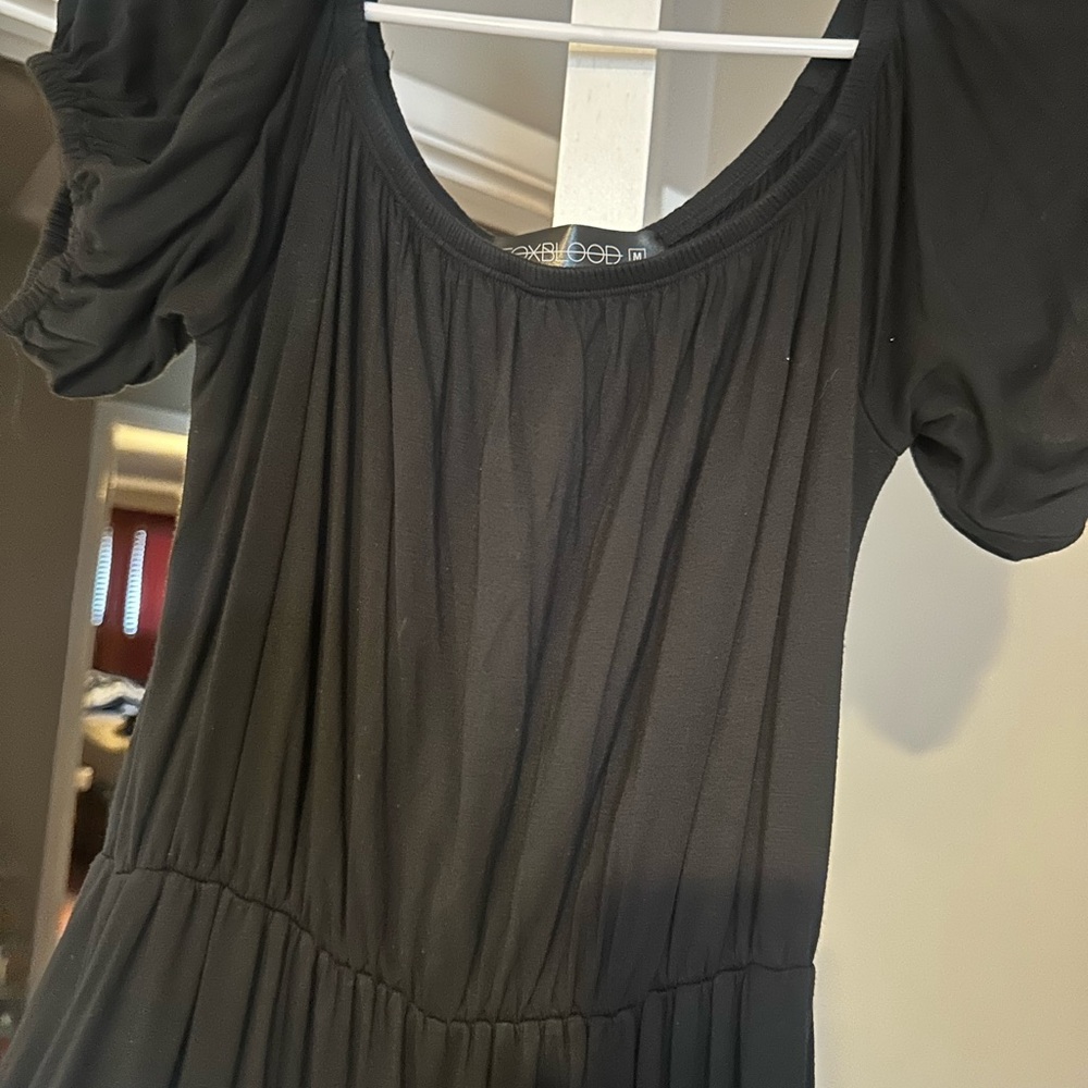 Foxblood Off-Shoulder Maxi Dress - Picture 2 of 3